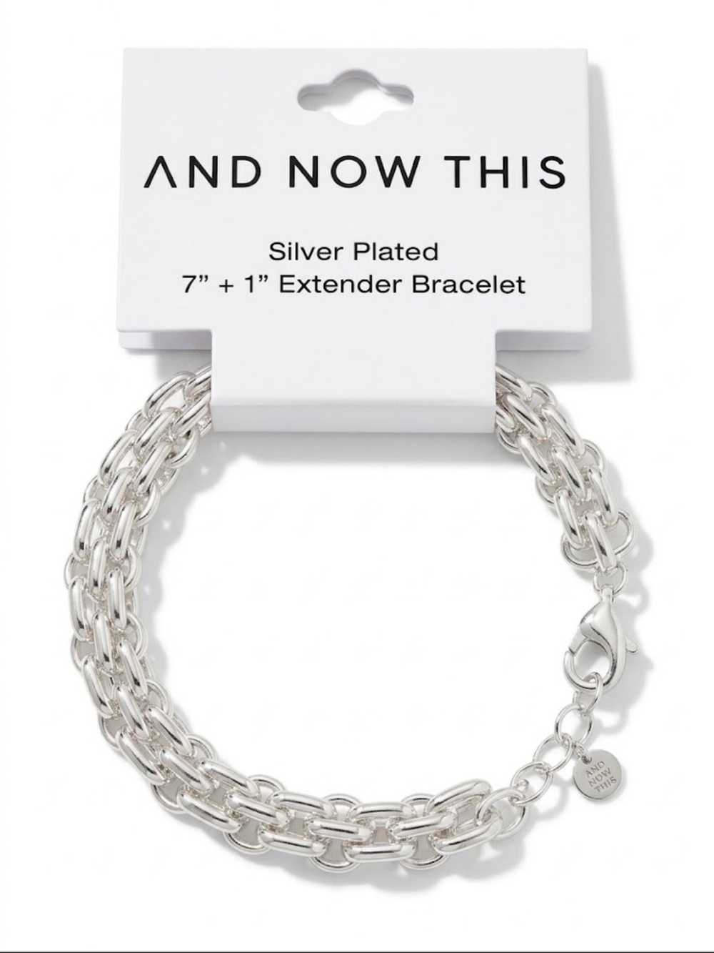 Silver Plated Chain Bracelet - Silver